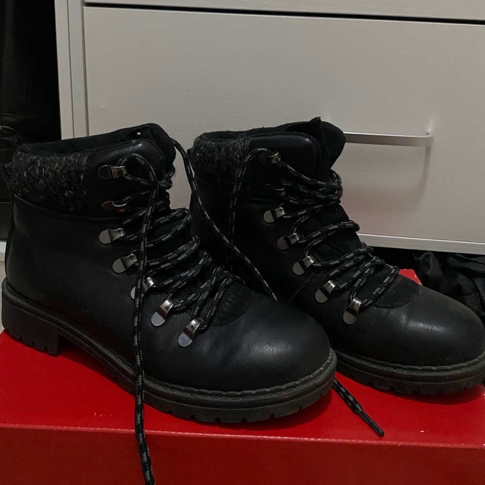 Women's Black Combat Boots